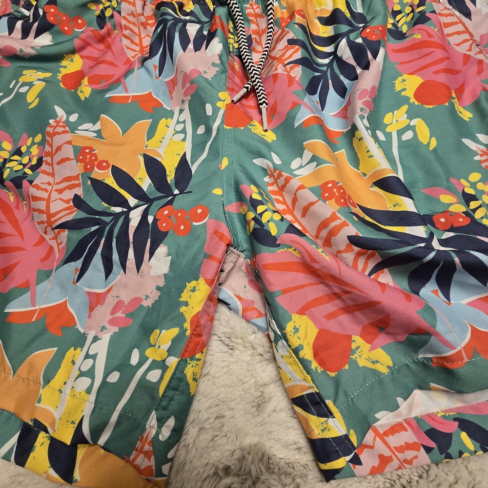 Boardies Apparel Men's XL Swim Shorts Floral Tropical Drawstring Pockets - Picture 2 of 5